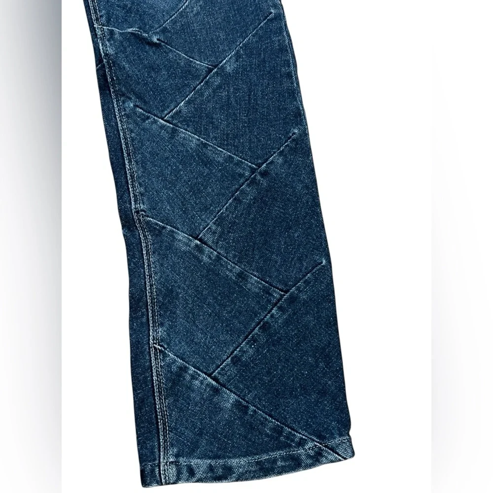 RtA Carlota Jean high waisted straight jean braided detail blue‎ jeans size 25